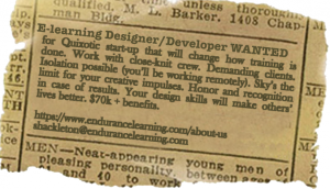 ad for elearning developer