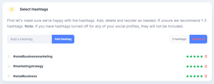 seleccionar hashtags para publicaciones en redes sociales