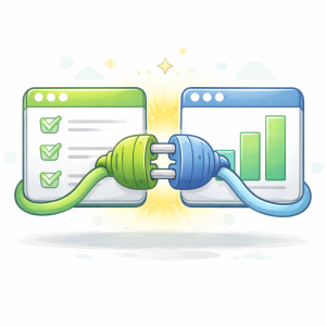 Dos conectores que indican que las integraciones te ayudan a la hora de implementar tecnología para pequeñas empresas.